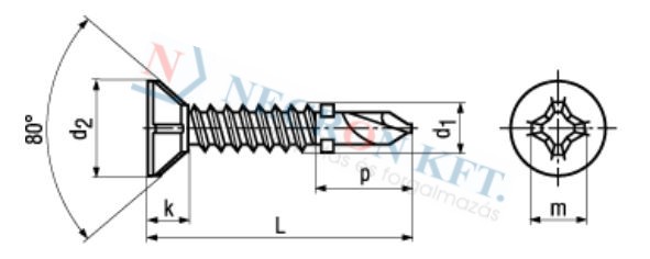 Platócsavar (NCN1005-ZN0-0020)