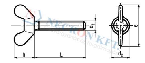 Szárnyas csavar (DIN316-MŰA0-0005)