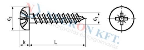 Df.kh.faforgácslapcsavar (Dfaforg-ZN0-0105)