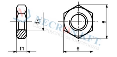 Hl.alacsony anya 0,5d (DIN439-05ZN-0105)