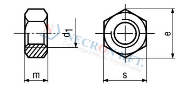 Hatlapú anya (DIN934-10ZN-1200)