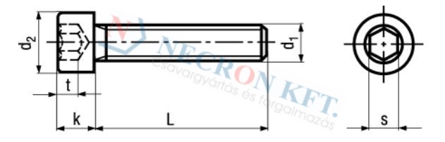 Hg.Bkny csavar tövigmenetes (DIN912-12ZN-0745)