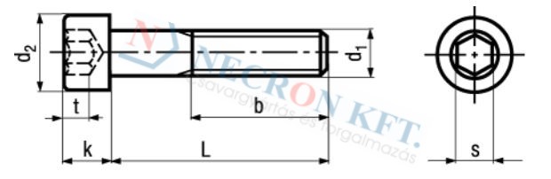 Hg.Bkny csavar részmenetes (DIN912-12ZN-0605)