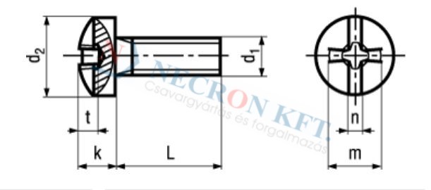 Domborúfejű Freedriv csavar (NCN1435-ZN0-0305)