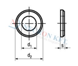 Lapos alátét letöréssel (DIN125B-0BR-0010)