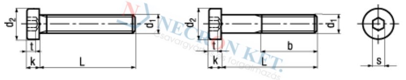 Alacsonyfejű belsőkulcsnyílású csavar (DIN7984-08Z-0475)