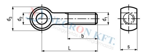 Szemes csavar B típus (DIN444B-4ZN-0105)