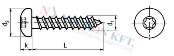 Domborúfejű TORX facsavar tövigmenetes (SPAX-DFSHTM-0040)