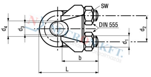 Drótkötél rögzítő (DIN741-ZN00-0040)