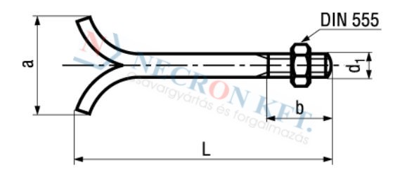 Közetcsavar anyával (DIN529C-ZN0-0100)