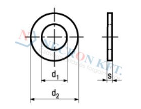 Lapos alátét 200HV (DIN125A-2ZN-0030)