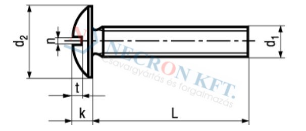 Egyeneshornyú serlegcsavar (NCN354-04ZN-0020)