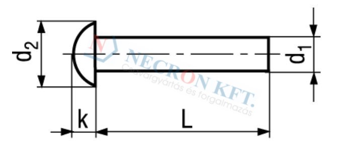 Félgömbfejű szegecs (DIN660-AL00-0430)