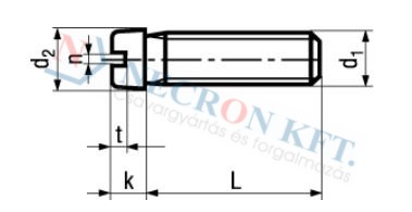 Kisfejű hengeres fejű, egyeneshornyú csavar (DIN920-04ZN-0040)