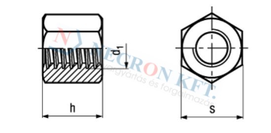 Trapézmenetes hatszögű anya (NCN423-PL00-0600)