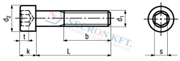 Hg.Bkny csavar részmenetes (DIN912-08ZN-0200)