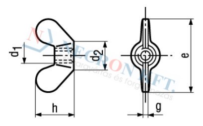 Szárnyas anya (DIN315-SRNI-0010)
