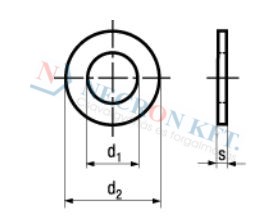 Lapos alátét 200HV (DIN125A-2FO-0015)