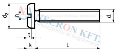 Domborúfejű egyeneshornyú csavar (DIN85-SRNIK-0005)