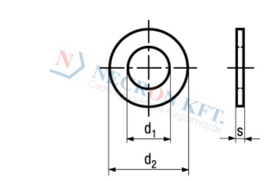 Lapos alátét (DIN125A-SRÉ-0245)