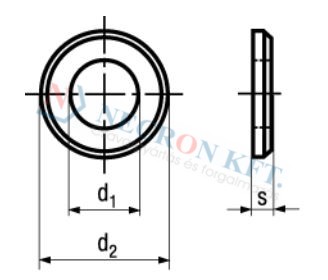 Lapos alátét letöréssel (DIN125B-SRN-0040)