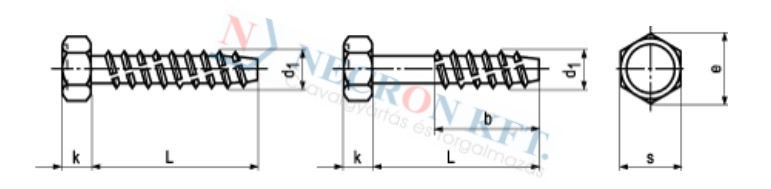 Homlokzatcsavar lapos véggel (NCN6028-ZN0-0010)