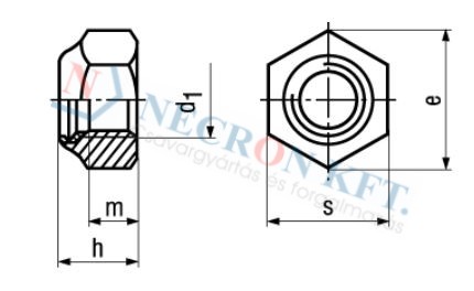 Hatlapú önzáró anya műanyag betéttel (DIN985-10ZN-0060)