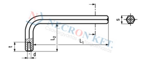 Inbuszkulcs furattal (DIN911-ZN00-0010)