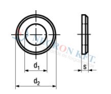 Lapos alátét letöréssel (DIN125B-0PL-0043)