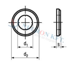 Lapos alátét letöréssel (DIN125B-0CR-0010)