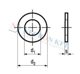 Lapos alátét gépipari csavarokhoz (DIN433-ZN00-0085)