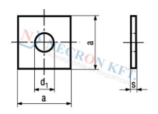 Négyszög fakötésű alátét (DIN436-ZN00-0015)