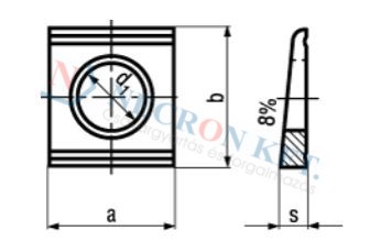 Alátét U szelvényhez (DIN434-ZN00-0015)