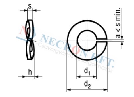 Nagyfeszítésű rugós alátét (NCN772-VHZ0-0030)