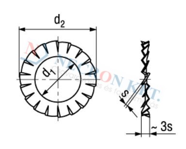 Külsőfogazású alátét (DIN6798-KÜA-0080)