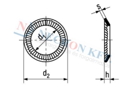 Bordázott alátét Schnorr (NCN792-ZN00-0050)