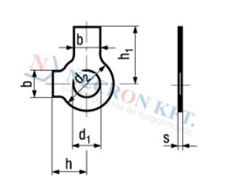 Biztosító lemez 2 füllel (DIN463-ZN00-0075)