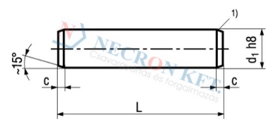 Hengeres szeg nem edzett h8 (ISO2338-h8P-0115)