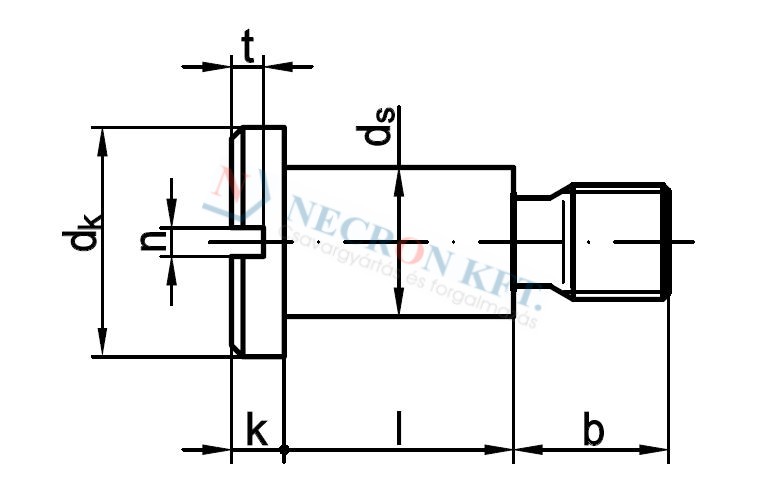 Domborúfejű egyeneshornyú gépcsavar (DIN923-PL00-0225)