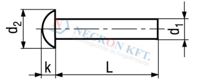 Félgömbfejű szegecs (DIN660-AC00-0044)
