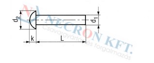Félgömbfejű szegecs (DIN660-A200-0095)