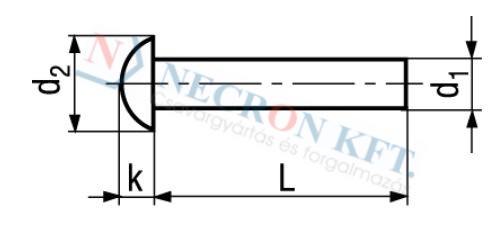 Félgömbfejű szegecs (DIN660-SA00-0145)